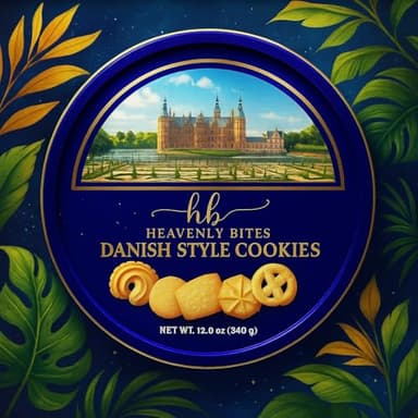 Heavenly Bites Danish Style Butter Cookies in Metal Tin 12 Ounce - Image 4