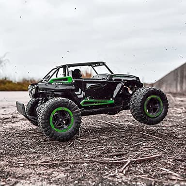 BEZGAR TB142 Remote Control Car - 1:14 Scale RC Cars, 20 Km/h 2WD All-Terrains Electric Off-Road Vehicle Truck Crawler Toy with Two Rechargeable Batteries for Boys Kids and Adults - Image 7