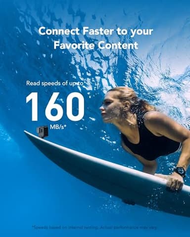 Lexar 1TB Blue Micro SD Card Up to 160MB/s, microSDXC UHS-I Memory Card with SD Adapter, C10, U3, A2, V30, Full HD, 4K UHD, High Speed TF Card - Image 2