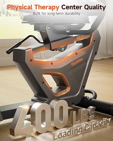Niceday Recumbent Exercise Bike, Recumbent Bike for Home, Recumbent Stationary Bike 400LBS Weight Capacity, Magnetic Recumbent Bike with Smart APP, LCD Monitor, Heart Rate Handle - Image 5