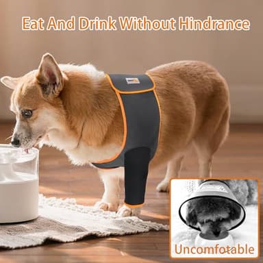 Dog Recovery Suit, Recovery Sleeve for Front Leg,Cone Collar Alternative,Chest 20.5"-27" Leg Wound Surgery Elbow Protector Machine Washable,Prevent Licking,Bite,Wet (Right, M) - Image 7