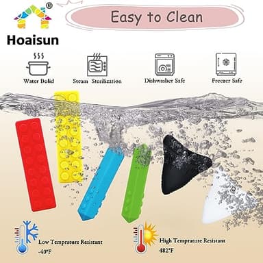 Chewy Necklaces for Sensory Kids, 6 Pack Chew Necklaces for Sensory Boys and Girls with Autism, ADHD, SPD, Chewing, Biting, Silicone Oral Sensory Chew Teething Toys for Adults Reduce Anxiety Fidget - Image 6