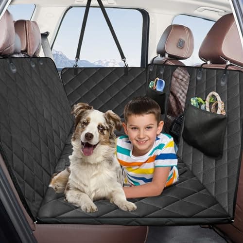 Kytely Back Seat Extender for Dogs,Hard Bottom Dog Car Seat Cover for Back Seat Support 400lb, Waterproof Dog Car Hammock Travel Bed for Car SUV Truck - Image 1