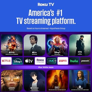 Westinghouse Edgeless Roku TV - 43 Inch Smart Television, 1080P LED FHD w/Wi-Fi & Mobile App Connectivity, Flat Screen Compatible w/Apple AirPlay, Alexa, & Google Assistant - Image 2