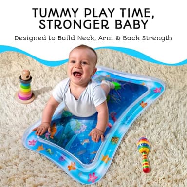 Tummy Time Water Mat – Inflatable Water Play Pad for Babies - Sensory Tummy Time Mat for Floor Play - 100% BPA-Free & Leakproof - Baby, Infants 3-12 Months – Avec Maman - Image 2