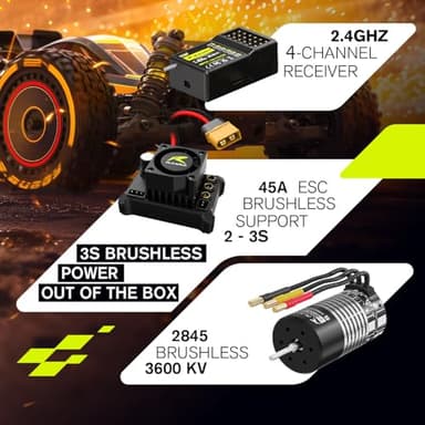 LAFPACY RLAARLO 1/12 Brushless RC Cars for Adults, Max 50 MPH Fast RC Buggy, All Terrain High Speed Remote Control Car Hobby Off-Road RC Truck 4x4 Monster Trucks - Image 2