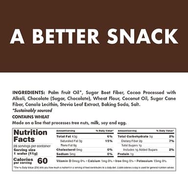 Rip Van Wafels Dark Chocolate Mini Wafer Cookies - Healthy Snacks - Mini Keto Cookies - Keto Snacks - Low Carb, Low Sugar (1g), Low Calorie and Vegan Snack - 28 Count - Image 3