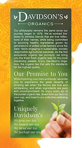 Davidson's Organics, Mandarin Chai w/Anise, 25-count Tea Bags, Pack of 6 - Image 2