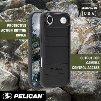 Pelican Protector iPhone Air Case [Compatible with MagSafe] Rugged Magnetic Phone Case with 16ft Military-Grade Drop Protection - Heavy Duty Phone Cover for iPhone Air - Black - Image 5