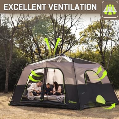 HINSTANT 4/6/8 Person Instant Tent, Waterproof Pop Up Tents for Camping with Rainfly, 60 Seconds Easy Setup, Automatic Cabin Tent for Family Camping with Expandable Carry Bag & Upgraded Ventilation - Image 6