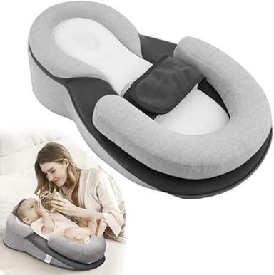 Bassinet Baby Snuggle Bed Adjustable Baby Wedge Lounger Perfect for Reducing Spit-Up Baby Anti Overflow and Choking Milk - Image 1