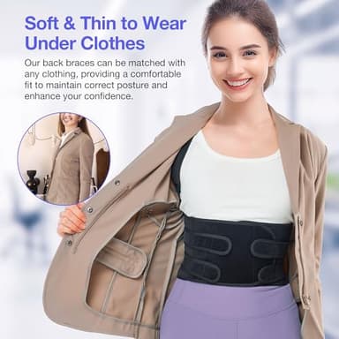 Kepwaa Posture Corrector for Women and Men, Upgraded Full Back Brace Support, Adjustable Shoulder Straightener for Improving Back Posture, Relief for Upper and Lower Back, Lumbar, Neck, Shoulder Pain - Image 3