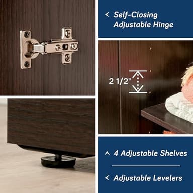 Sauder HomePlus Kitchen Pantry Storage Cabinet with Adjustable Shelves, Laundry Bathroom, L: 23.31" x W: 17.01" x H: 71.18", Dakota Oak - Image 16