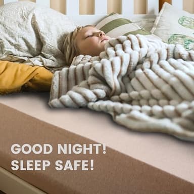 fond + found 2 Pack Bed Rail Bumpers Foam Safety Bed Rail for Kids Toddlers, Non-Slip Bed Bumper Washable Cover for Twin, Queen, King Beds - Image 6