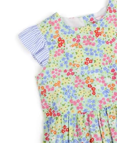 RuffleButts Petaling Around Flutter Sleeve Tiered Dress - 7 - Image 5