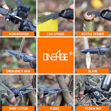 Gifts for Men Him Dad, Pocket Multitool Knife, Christmas Stocking Stuffers for Men, Anniversary Birthday Gifts for Husband, Boyfriend, Guy, Groomsmen, Fathers Day, Gadget for Hiking, Camping, Outdoor - Image 4