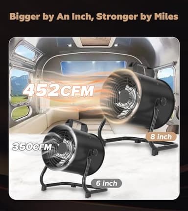 FAREAST 8-Inch Portable Range Hood, 452 CFM Kitchen Exhaust Fan, Portable Exhaust Fan with 8 Reusable Activated Carbon Filter Replacements, Desktop Range Hood for Cooking, Indoor BBQ, Camping and RV - Image 3