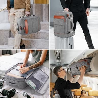 Bagsure Travel Backpack Carry On Backpack 42L Flight Approved, Expandable Laptop Backpack with Packing Cubes & Shoe Pocket, Water Resistant Luggage Backpack for Men Women, TSA Approved, Large Backpack - Image 7