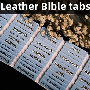 UPAFEXXI-Leather Bible Tabs, Bible Tabs for Women and Men(Gold Foil Lettering) Large Print Stickers, Easy to Read and Apply, 80 Chapters Labels for Easy Navigation(Sky Blue) - Image 2