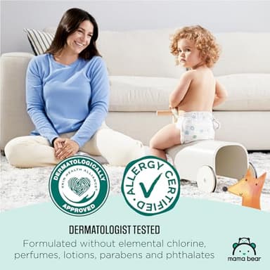 Amazon Brand - Mama Bear Gentle Touch Diapers, Size 5, 132 Count (4 packs of 33) - Image 6