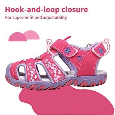 Apakowa Kid's Girl's Soft Sole Close Toe Sport Beach Sandals (Toddler/Little Kid) - Image 3