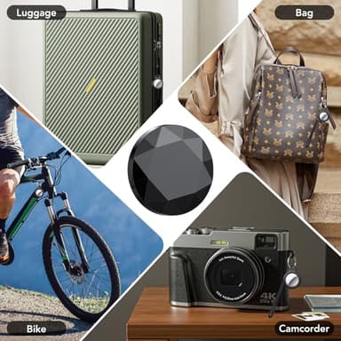 QCOQ Air Tracker Tags-4 Pack Black | Bluetooth Tracker Work with Apple Find My (iOS Only), Smart Tag with Protective Case/Keychain/Lanyard, Item Finder for Luggage/Key/Suitcase, Replaceable Battery - Image 10