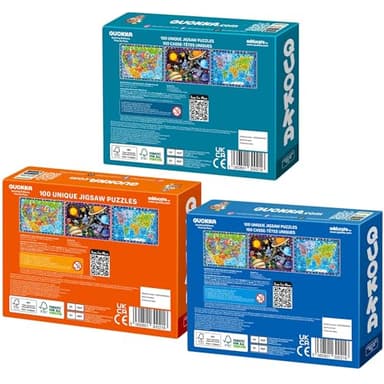 QUOKKA Puzzles for Kids Ages 4-6 - 3 Set 100 Piece Puzzles for Toddlers 3-5 - Learning Map of The United States World Space Puzzle - Educational Games for Kids 6-8 - Toys for 3 Year Old Boys and Girls - Image 8