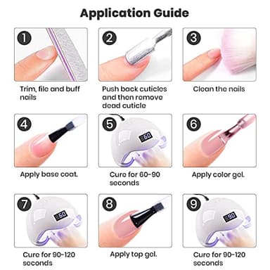 RARJSM Nude Gel Polish Sheer Rose Pink Gel Nail Polish Clear Pink French Manicure Nude Pink Jelly Nail GelPolish Varnish Curing Requires 1pcs 15ml LED UV Gel Soak Off for Home Salon Nail Art DIY - Image 8