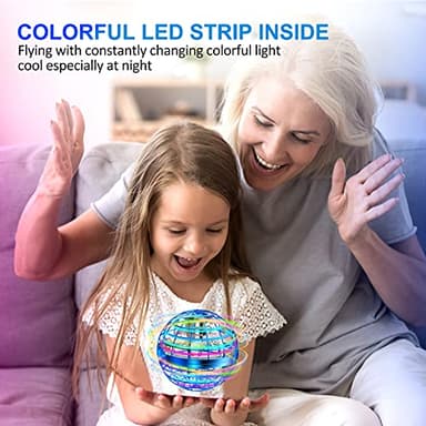 LEMATRIX 2024 Flying Orb Ball Toy, Hover Ball Boomerang Fly Fidget Spinner, Cool Toys Gifts for 6 7 8 9 10 11 12+ Years Old boy Girls Teens, Hand Mini Drone Cosmic Globe, Indoor Outdoor Toys(Blue) - Image 4