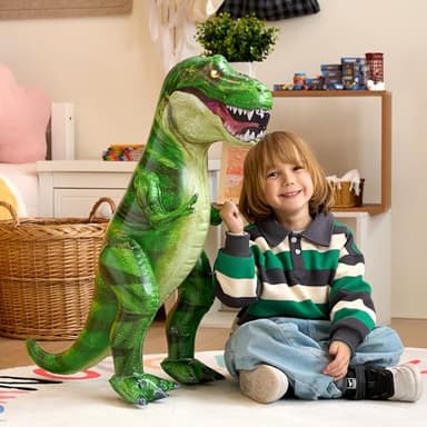 JOYIN 30” T-Rex Dinosaur Inflatable, Tyrannosaurus Rex Inflatable Dinosaur Toy for Party Decorations, Birthday Party Gift for Kids and Adults - Image 6
