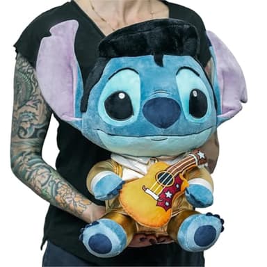 Collectible Disney: Lilo and Stitch Gold Suit Elvis Stitch HugMe Vibrating Plush Figure - Image 7