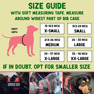 Service Dog Vest + ID Tag + 50 ADA Information Cards - Service Dog Harness in Sizes X Small to XX Large, Metal Dog Tag has Durable Clip, Service Animal Information Cards are 2-Sided. ESA Accessory Set - Image 2