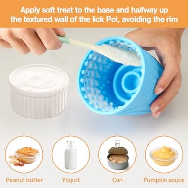 Dog Slow Feeder Lick Bowl, Anxiety Relief Dog Licking Mat Treat Dispenser, Non-Slip Anti-Choking Slow Eating Lick Bowl for Small Medium and Large Breed Dogs, BPA Free Silicone - Image 4