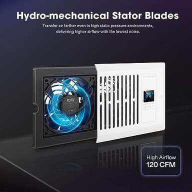 VIVOSUN Quiet Register Booster Fan 4”×10”, Smart Register Vent with Intelligent Thermostat Control, Cooling Heating AC Vent Booster Fan, Matte White - Image 5