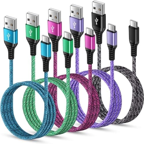 USB C Android Charger Cable 3ft 5Pack for iPhone 16e 16 Pro Max 16 Plus 16 Pro 16 15 Samsung Galaxy S25 A16 5G A36 A26 A56 A35 A15 Google Pixel 9 Pro XL,3.1A Fast Charging Type C Car Phone Power Cord - Image 1