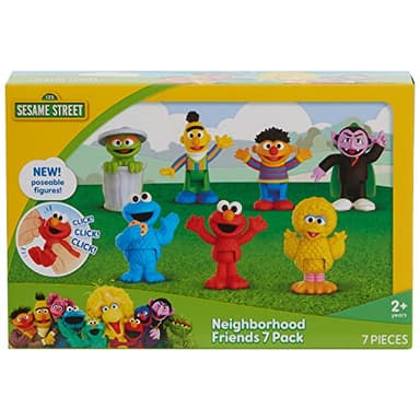 Sesame Street Neighborhood Friends, 7-piece Poseable Figurines, Kids Toys for Ages 2 Up by Just Play - Image 6