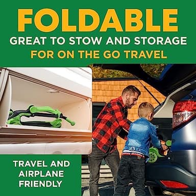 3 Wheel Scooter for Kids with Foldable Seat, Adjustable Handlebar Height, Lean-to-Steer Ride On Toy for Kids Ages 2+, Light-Up LED Wheels, Wide Anti Slip Deck, Indoor & Outdoor Use, Green - Image 9