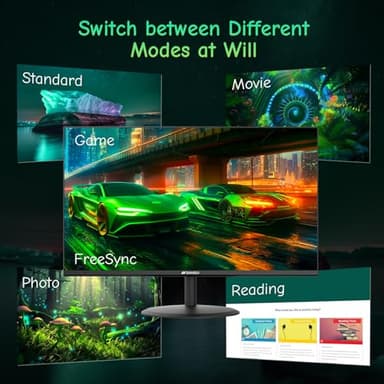 SANSUI Computer Monitor 24 inch Eye Care 1080P Display HDMI,VGA Ports with 178° Viewing Angle/Frame-Less/Tilt/VESA Compatible for Office and Home - Image 3
