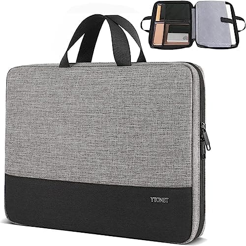 Ytonet Laptop Case, 15.6 inch TSA Laptop Sleeve Computer Bag Water Resistant Computer Case Carrying Cover Compatible for Lenovo, HP, Dell, Asus Notebook, Gifts for Men Women, Grey - Image 1