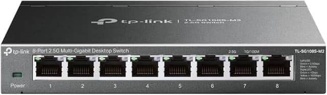 TP-Link TL-SG108S-M2 | 8-Port Multi-Gigabit 2.5G Ethernet Switch | Unmanaged Network Switch | Ethernet Splitter | Plug & Play | Desktop/Wall Mount | Silent Operation