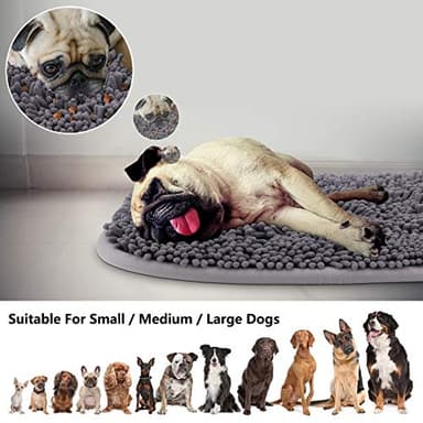Snuffle Mat for Dogs, 17'' x 21'' Dog Sniffing Interactive Feeding Game Boredom, Puzzle Toys Encourages Natural Foraging Skills and Stress Relief Small/Medium/Large Dogs - Image 2