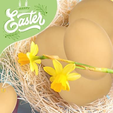 12 PCS Brown Wooden Eggs to Paint Fake Easter Eggs Dummy Faux Wooden Eggs for Crafts, Easter Decorations, Get Hens to Lay Eggs - Image 3