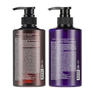 KUNDAL Korean Shampoo and Conditioner Set [Baby Powder] Salon-quality, Long Lasting Scent, Moisturizing, Sulfate-Free, Argan & Macadamia Oil, Korean Hair care, For all hair types, 16.9 fl oz each - Image 8