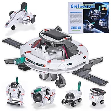 STEM Projects for Kids Age 8-12 Solar Robot Learning Building Science Kit with Solar Panel & Battery Powered 6 in 1 Experiment for Kids, Christmas Birthday Gifts Idea Toy for 9 10 11 Boys Girls - Image 1