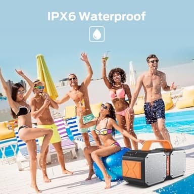 BUGANI Shock Bluetooth Speakers, Bluetooth 5.4, Waterproof, Portable Wireless Speakers, 60W Super Power, Suitable for Family Gatherings and Outdoor Travel, Outdoor Speaker - Image 6