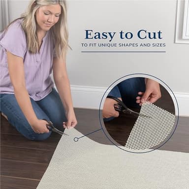 Veken 4 Ft Round Rug Pad Gripper for Hardwood Floors, Circle Non Slip Rug Pads for Area Rugs, Thick Rug Grippers for Tile Floors, Under Carpet Anti Skid Mat, Keep Your Rugs Safe and in Place - Image 3