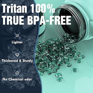 OLDLEY Water Bottle, 32oz Motivational Sports Water Bottle with Time Marker - Times to Drink - Tritan, BPA Free, Wide Mouth Leakproof, Moon Light (1 Bottle) - Image 3