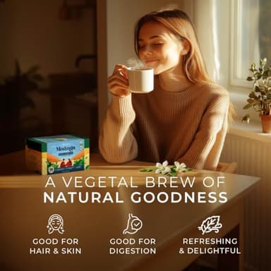 Gya Tea Co Moringa Leaves Herbal Tea Bags (100 Bags) - Caffeine Free with a Tangy Flavor for All Day Comfort, Calming, Relaxing & Nourishing - Fruit & Herbal Blends - Image 3