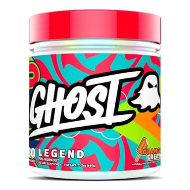 GHOST Legend Pre-Workout Powder, Orange Cream - 30 Servings – Pre-Workout for Men & Women with Choline, L-Citrulline, & Beta Alanine for Energy & Focus - Image 1