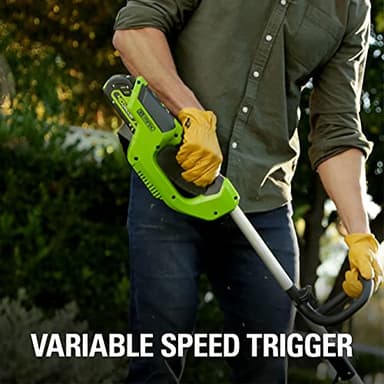 Greenworks 40V 12" Cordless String Trimmer, 2.0Ah Battery and Charger Included - Image 9